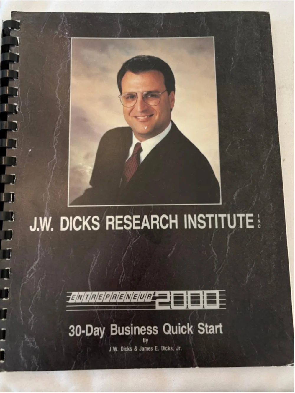Unisex J.W. Dicks Research Institute Business Journal One Size Black White #E72